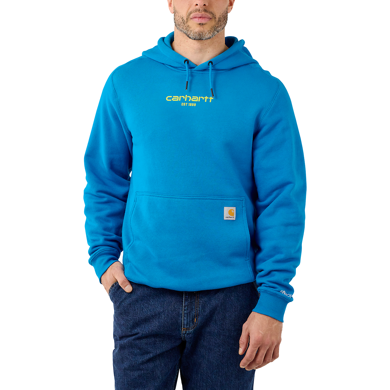 Picture of CARHARTT Force Relaxed Fit Lightweight Logo Graphic Sweatshirt 105569 Ανδρικό Φούτερ με κουκούλα H71 - Marine Blue