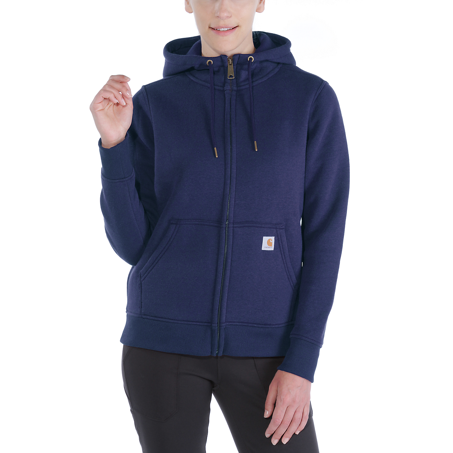 Picture of CARHARTT Relaxed Fit Midweight Full Zip Sweatshirt 102788 Γυναικεία Ζακέτα με κουκούλα 412 - Navy