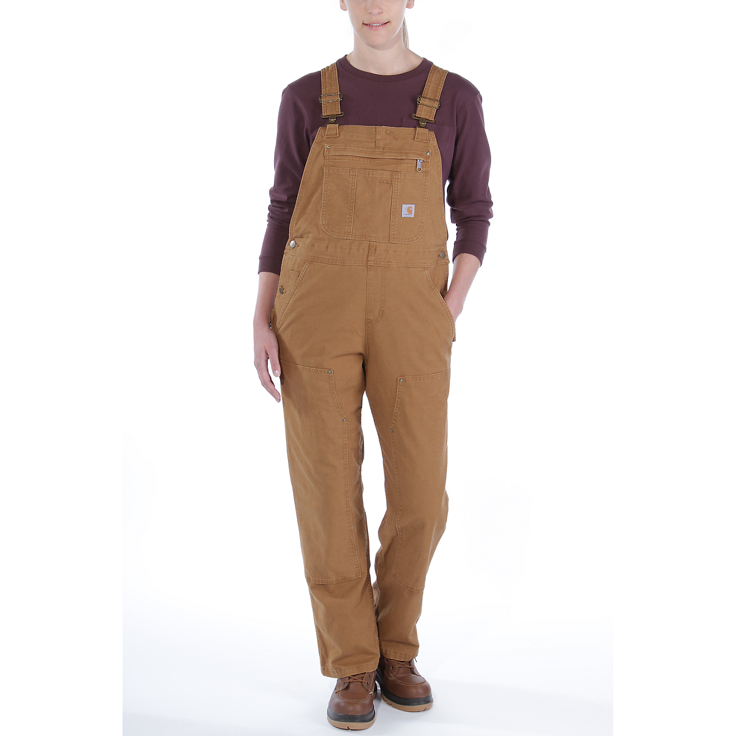 Picture of CARHARTT Rugged Flex Loose Fit Canvas Bib Overall 102438 Γυναικεία Σαλοπέτα 211 - Carhartt Brown