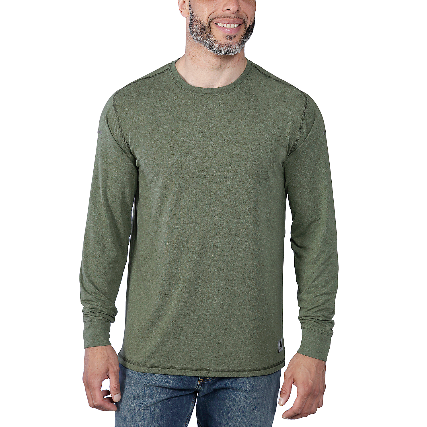 Picture of CARHARTT LWD Relaxed Fit LS T-Shirt 105846 Μακρυμάνικο Ανδρικό Μπλουζάκι GD4 - Chive Heather