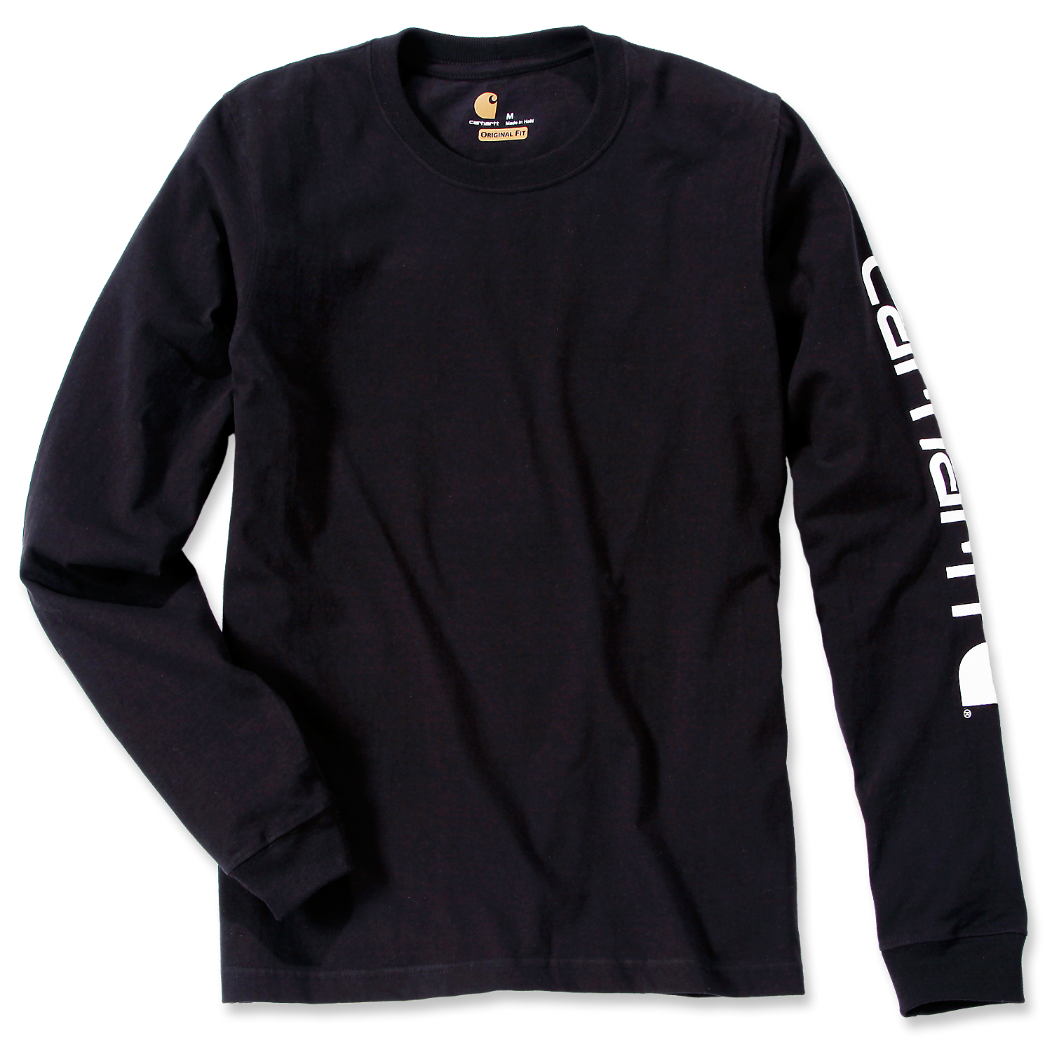 Picture of CARHARTT Relaxed Fit Heavyweight LS Logo Sleeve Graphic EK231 Μακρυμάνικο Ανδρικό Μπλουζάκι BLK - Black