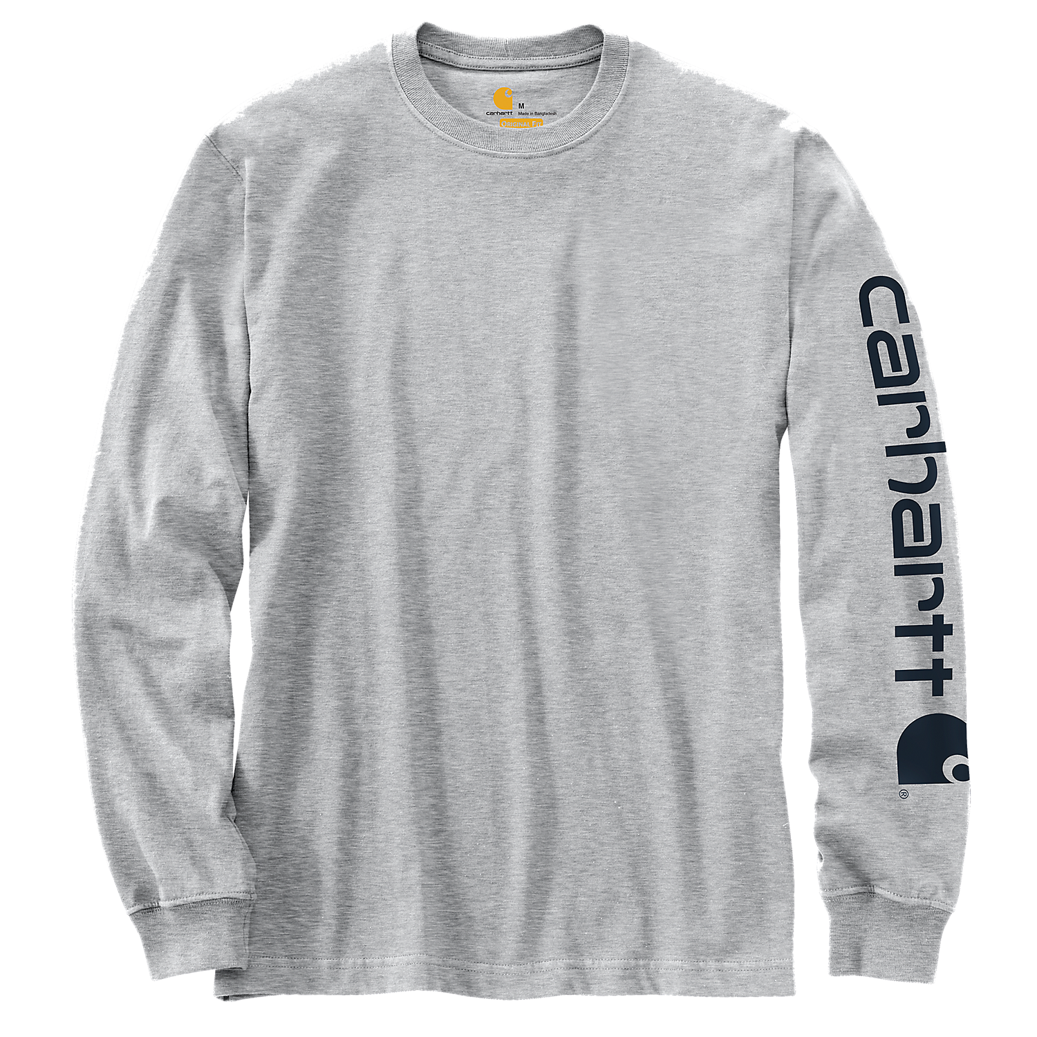 Picture of CARHARTT Relaxed Fit Heavyweight LS Logo Sleeve Graphic EK231 Μακρυμάνικο Ανδρικό Μπλουζάκι HGY - Heather Grey