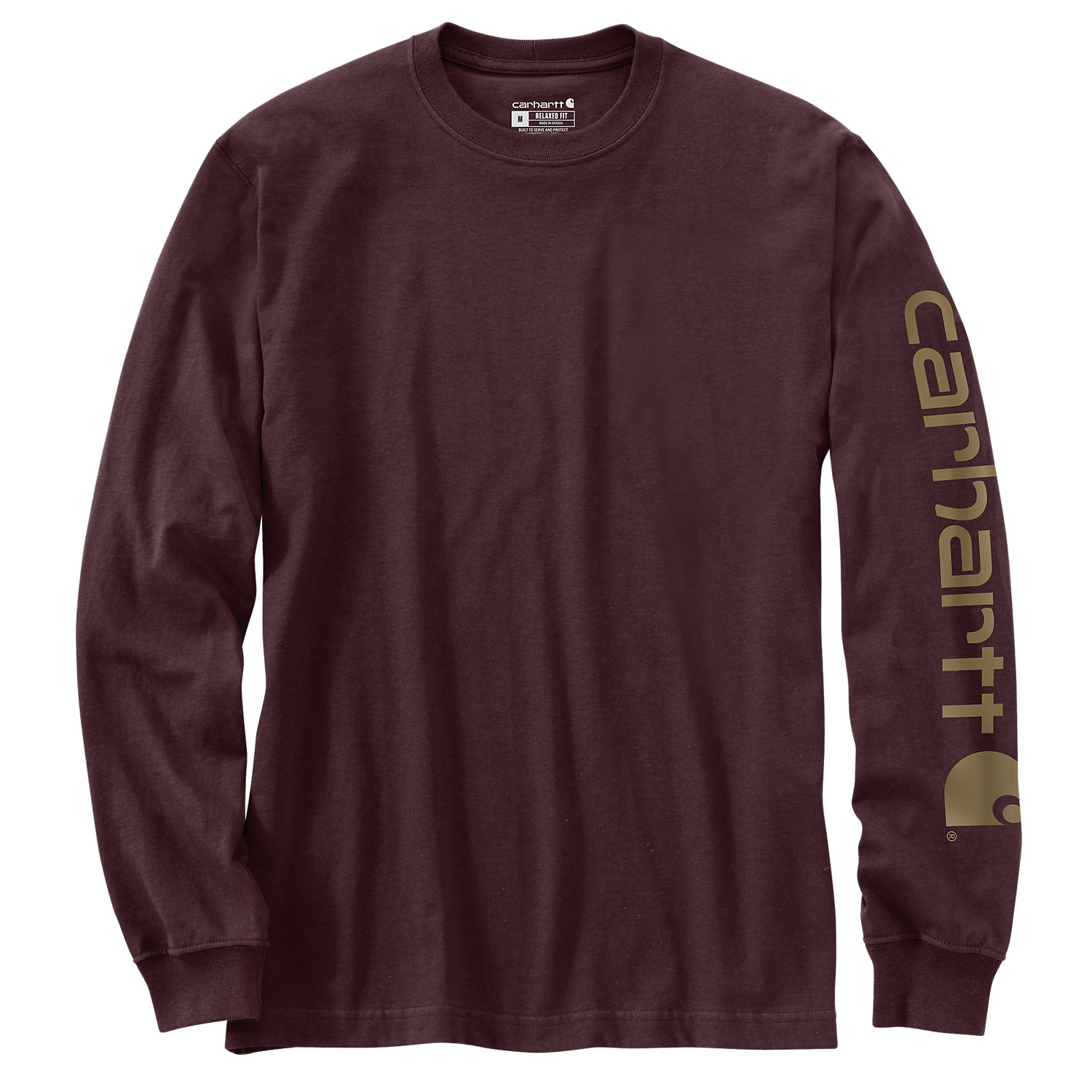 Picture of CARHARTT Relaxed Fit Heavyweight LS Logo Sleeve Graphic EK231 Μακρυμάνικο Ανδρικό Μπλουζάκι PRT - Port