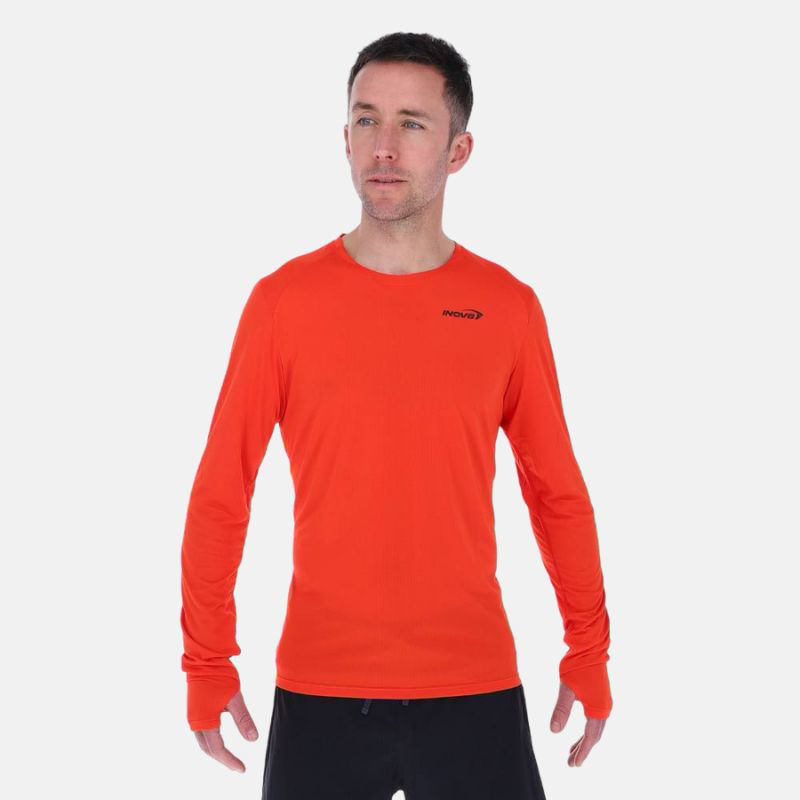 Picture of INOV8 Performance LS T-Shirt Ανδρική μπλούζα τρεξίματος FRRD - Fiery Red/Red