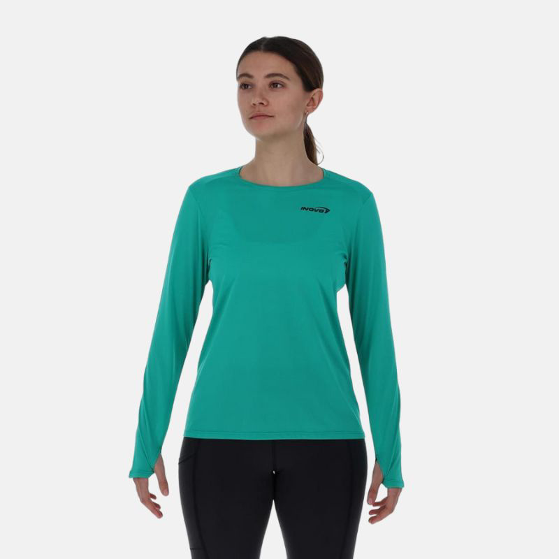 Picture of INOV8 Performance LS T-Shirt Γυναικεία μπλούζα τρεξίματος AQDA - Aqua/Dark Aqua