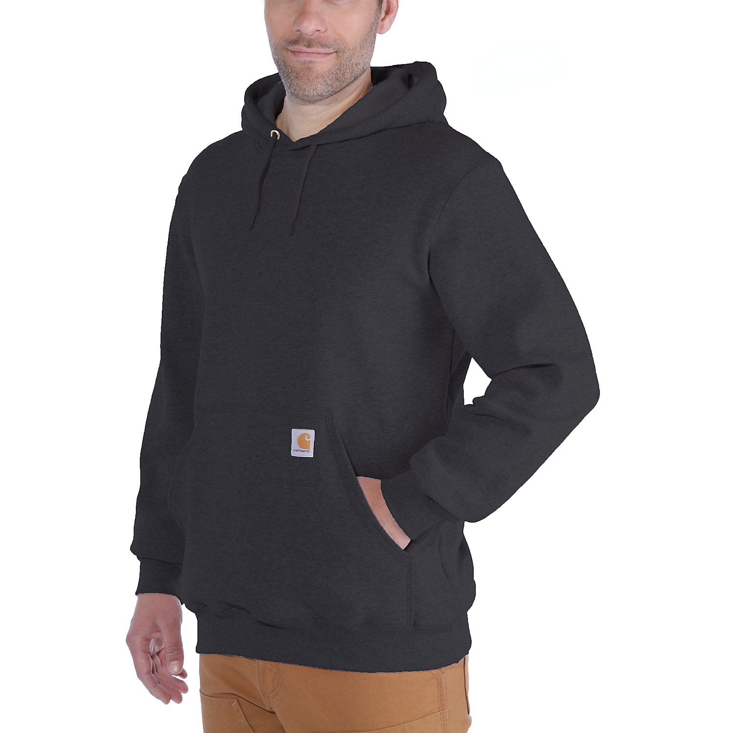 Picture of CARHARTT Loose Fit Midweight Sweatshirt K121 Ανδρικό Φούτερ με κουκούλα 026 - Carbon Heather