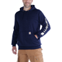 Εικόνα της CARHARTT Loose Fit Midweight Logo Sleeve Graphic Sweatshirt K288 Ανδρικό Φούτερ με κουκούλα 472 - Navy