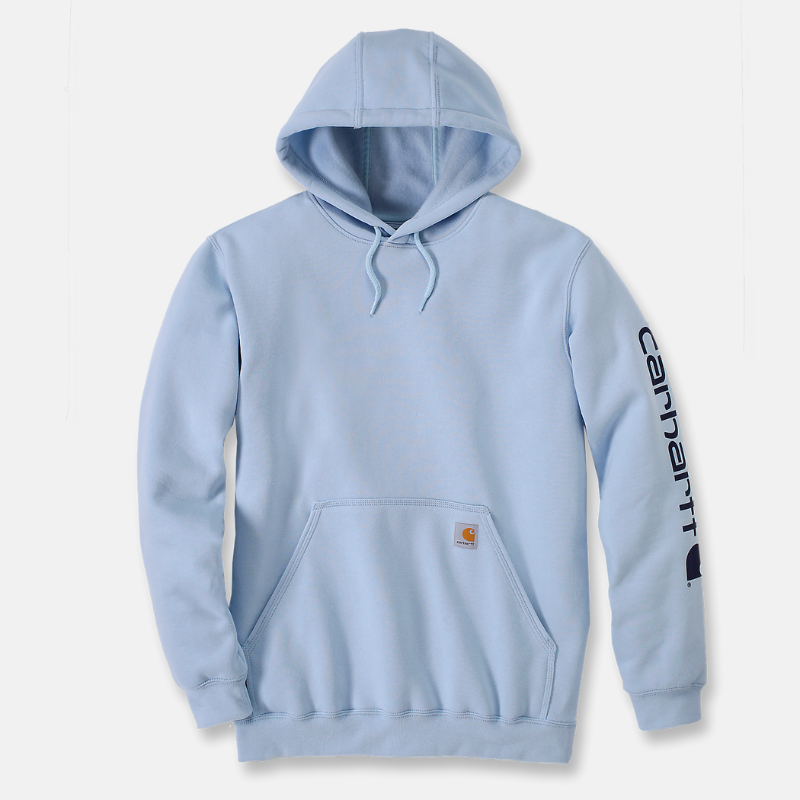 Picture of CARHARTT Loose Fit Midweight Logo Sleeve Graphic Sweatshirt K288 Ανδρικό Φούτερ με κουκούλα HA9 - Moonstone