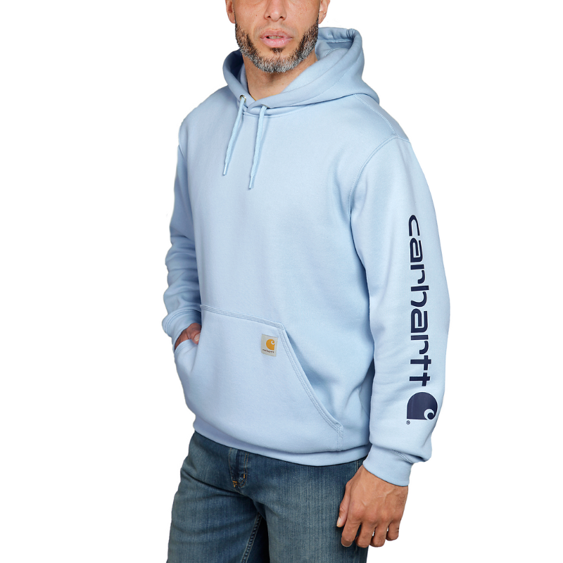 Picture of CARHARTT Loose Fit Midweight Logo Sleeve Graphic Sweatshirt K288 Ανδρικό Φούτερ με κουκούλα HA9 - Moonstone