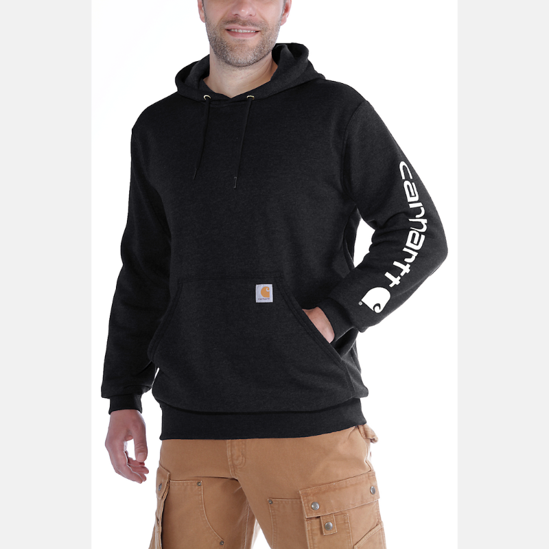 Picture of CARHARTT Loose Fit Midweight Logo Sleeve Graphic Sweatshirt K288 Ανδρικό Φούτερ με κουκούλα BLK - Black