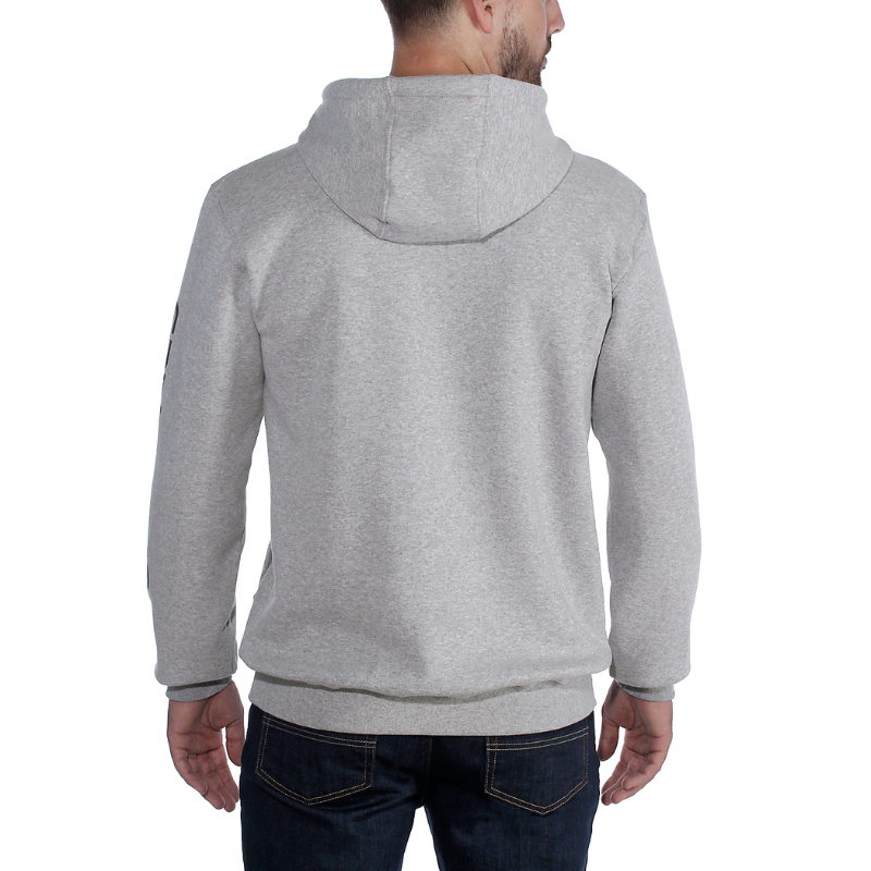 Picture of CARHARTT Loose Fit Midweight Logo Sleeve Graphic Sweatshirt K288 Ανδρικό Φούτερ με κουκούλα E20 - Heather Grey Black