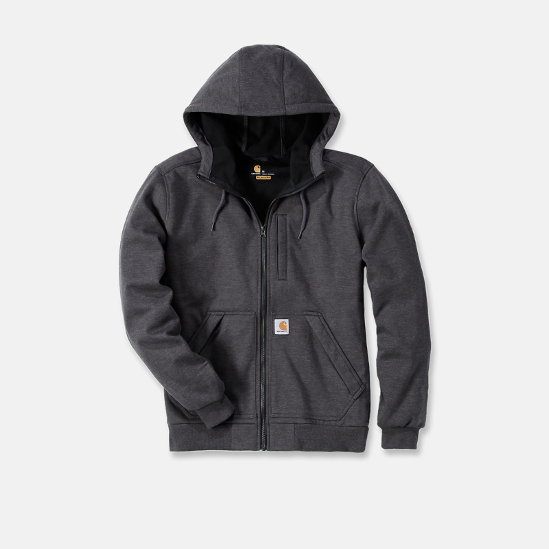 Picture of CARHARTT Wind Fighter Relaxed Fit Midweight Full Zip Sweatshirt 101759 Ανδρική Ζακέτα με κουκούλα 026 - Carbon Heather