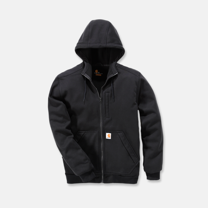 Picture of CARHARTT Wind Fighter Relaxed Fit Midweight Full Zip Sweatshirt 101759 Ανδρική Ζακέτα με κουκούλα 001 - Black