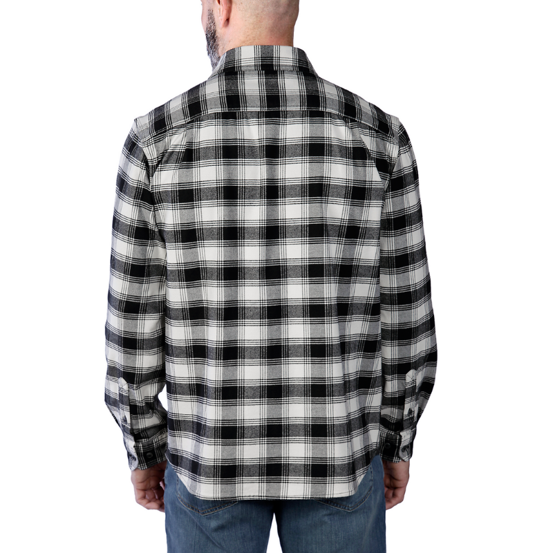 Picture of CARHARTT Rugged Flex Relaxed Fit Midweight Flannel LS Plaid Shirt 105945 Ανδρικό Πουκάμισο W03 - Malt