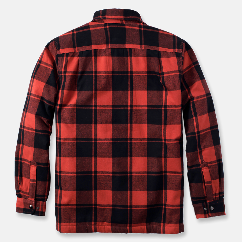 Picture of CARHARTT Relaxed Fit Heavyweight Flannel Sherpa Lined Shirt Jac 105939 Ανδρικό Μπουφάν-Ζακέτα R81 - Red Ochre