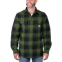 Εικόνα της CARHARTT Relaxed Fit Heavyweight Flannel Sherpa Lined Shirt Jac 105939 Ανδρικό Μπουφάν-Ζακέτα GD3 - Chive