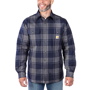 Εικόνα της CARHARTT Relaxed Fit Heavyweight Flannel Sherpa Lined Shirt Jac 105939 Ανδρικό Μπουφάν-Ζακέτα 412 - Navy