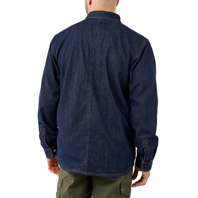 Picture of CARHARTT Relaxed Fit Denim Fleece Lined Snap Front Shirt 105605 Ανδρική Ζακέτα - Μπουφάν H84 - Glacier