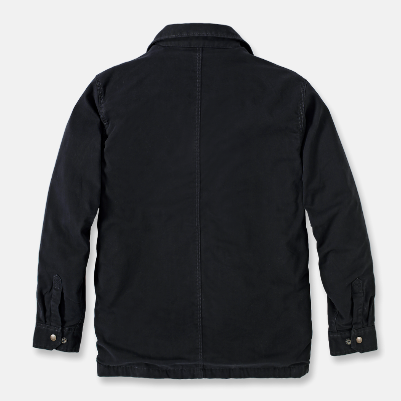 Picture of CARHARTT Rugged Flex Relaxed Fit Canvas Fleece Lined Snap Front Shirt Jac 105532 Ανδρική Ζακέτα N04 - Black