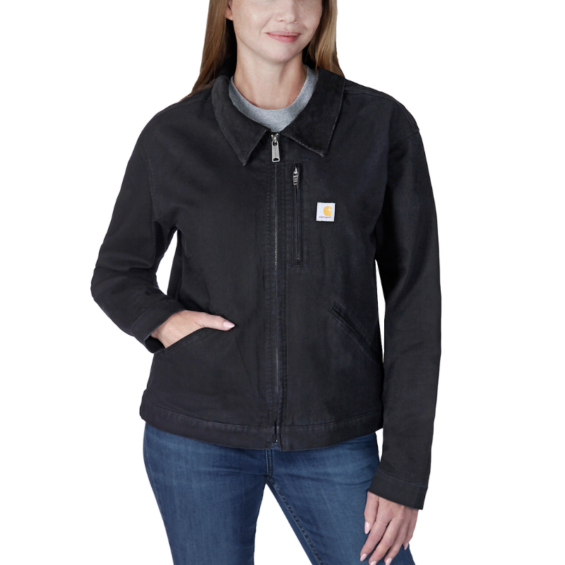 Picture of CARHARTT Rugged Flex Relaxed Fit Canvas Detroit Jacket 106208 Γυναικείο Μπουφάν N04 - Black