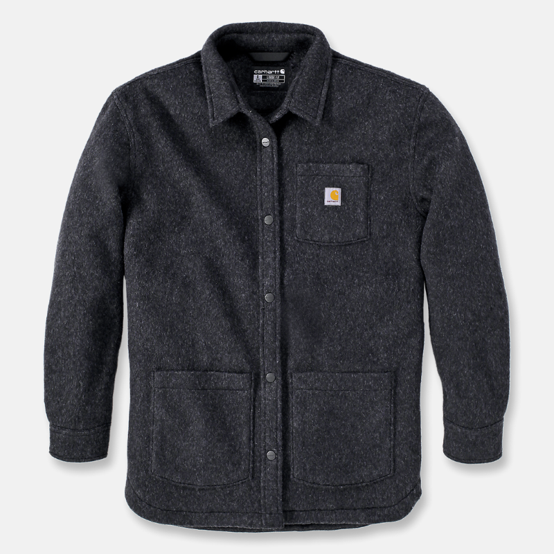 Picture of CARHARTT Loose Fit Fleece Overshirt 105988 Γυναικεία Ζακέτα Μπουφάν 013- Black Heather