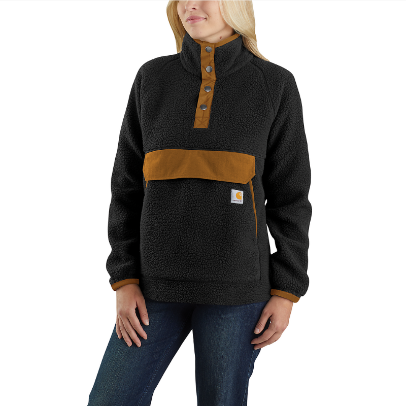 Picture of CARHARTT Relaxed Fit Fleece Pullover 104922 Γυναικεία Μπλούζα Μπουφάν BLK - Black