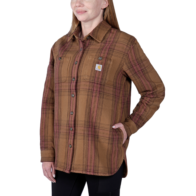 Picture of CARHARTT Loose Fit Heavyweight Twill Jac 105991 Γυναικείο Πουκάμισο BRN - Carhartt Brown