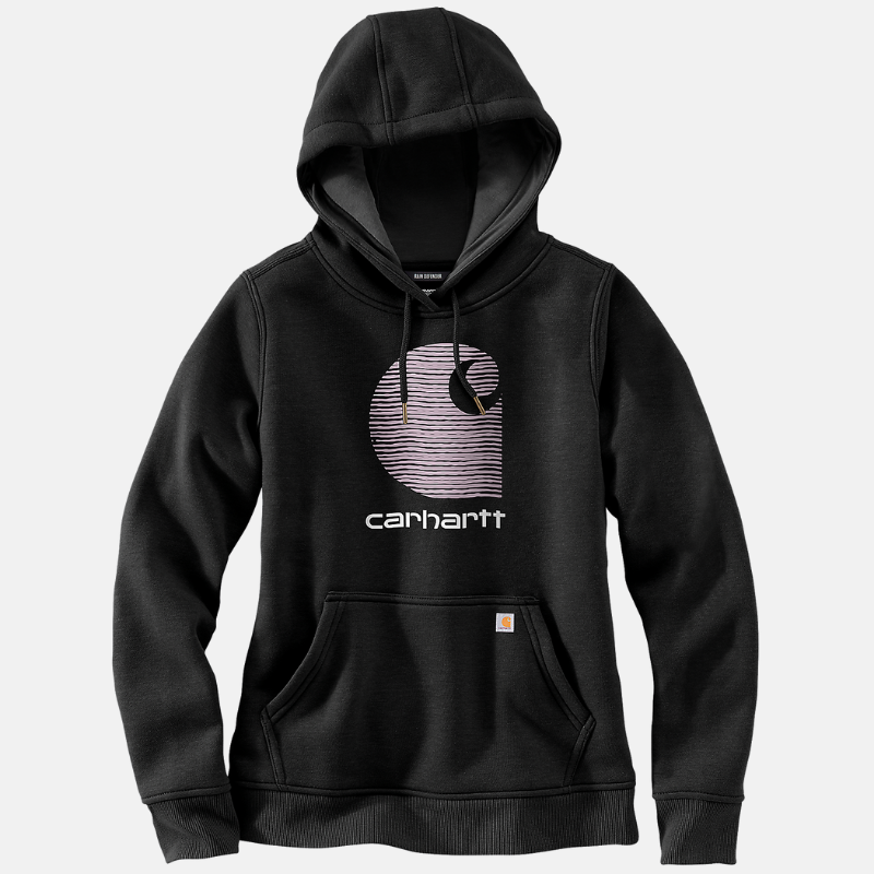 Picture of CARHARTT Rain Defender Relaxed Fit Midweight Graphic Sweatshirt 105636 Γυναικείο Φούτερ με κουκούλα BLK - Black