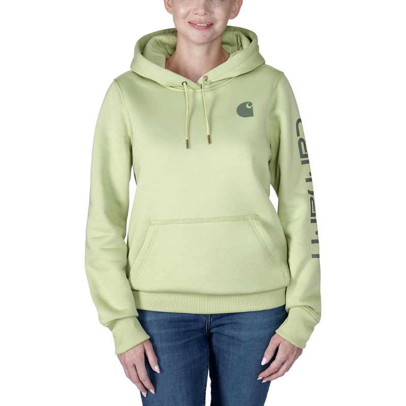 Picture of CARHARTT Logo Sleeve Graphic Sweatshirt 102791 Γυναικείο Φούτερ με κουκούλα B68 - Dried Clay