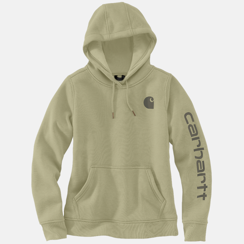 Picture of CARHARTT Logo Sleeve Graphic Sweatshirt 102791 Γυναικείο Φούτερ με κουκούλα B68 - Dried Clay