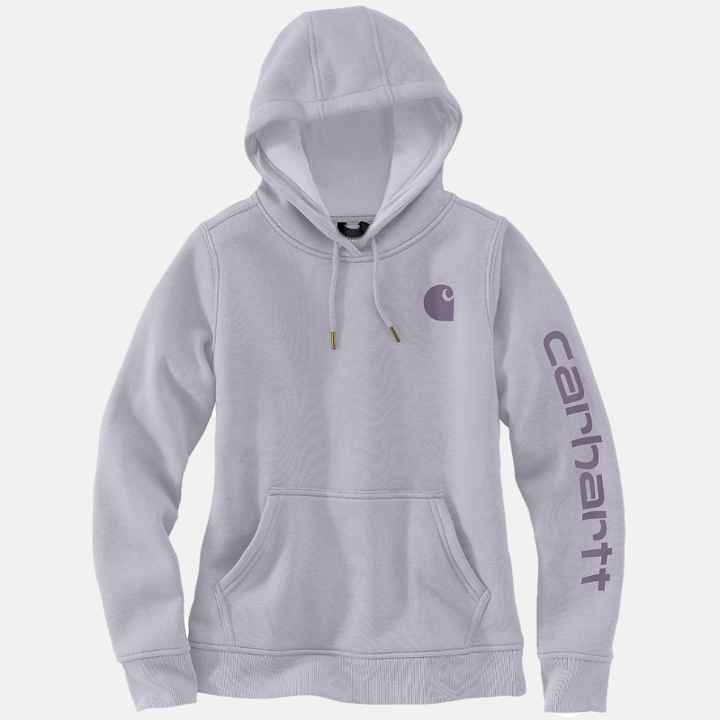 Picture of CARHARTT Logo Sleeve Graphic Sweatshirt 102791 Γυναικείο Φούτερ με κουκούλα V62 - Lilac Haze