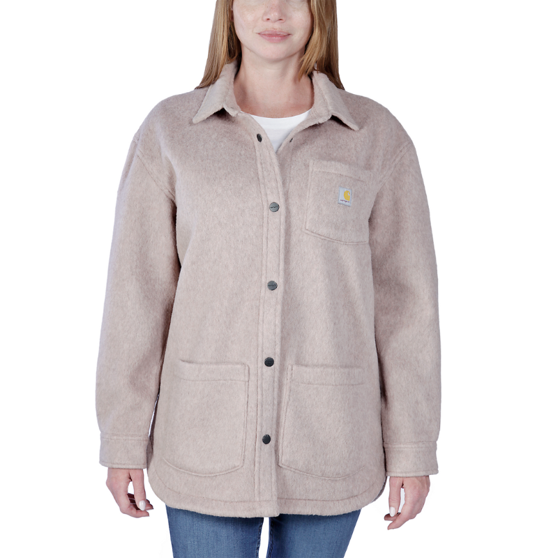 Picture of CARHARTT Loose Fit Fleece Overshirt 105988 Γυναικεία Ζακέτα Μπουφάν V61 - Mink