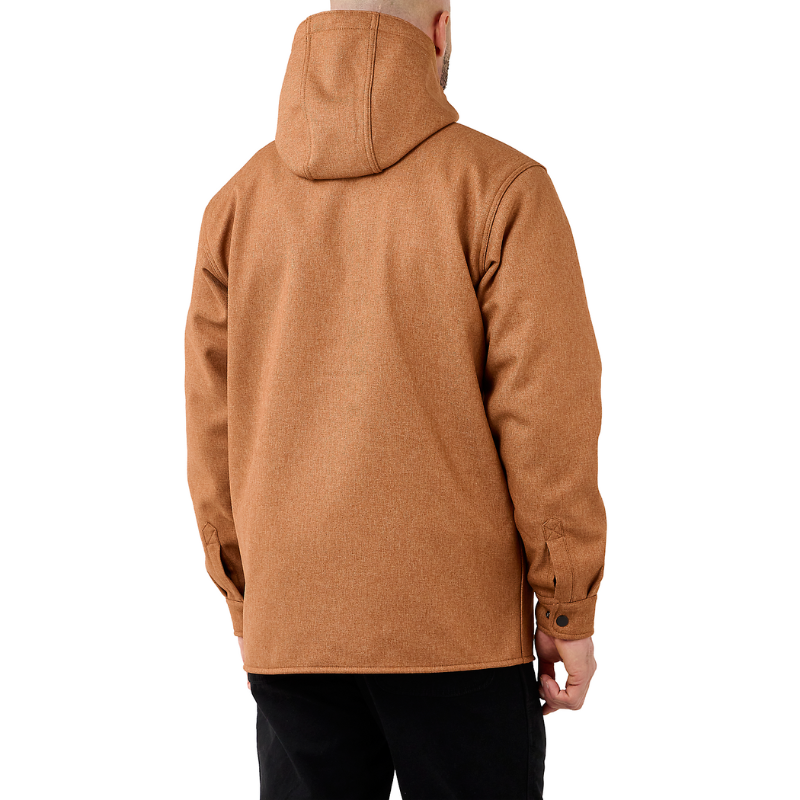 Picture of CARHARTT Rain defender Relaxed Fit Heavyweight Hooded Shirt Jac 105022 Ανδρικό Μπουφάν B00 - Walnut Heather