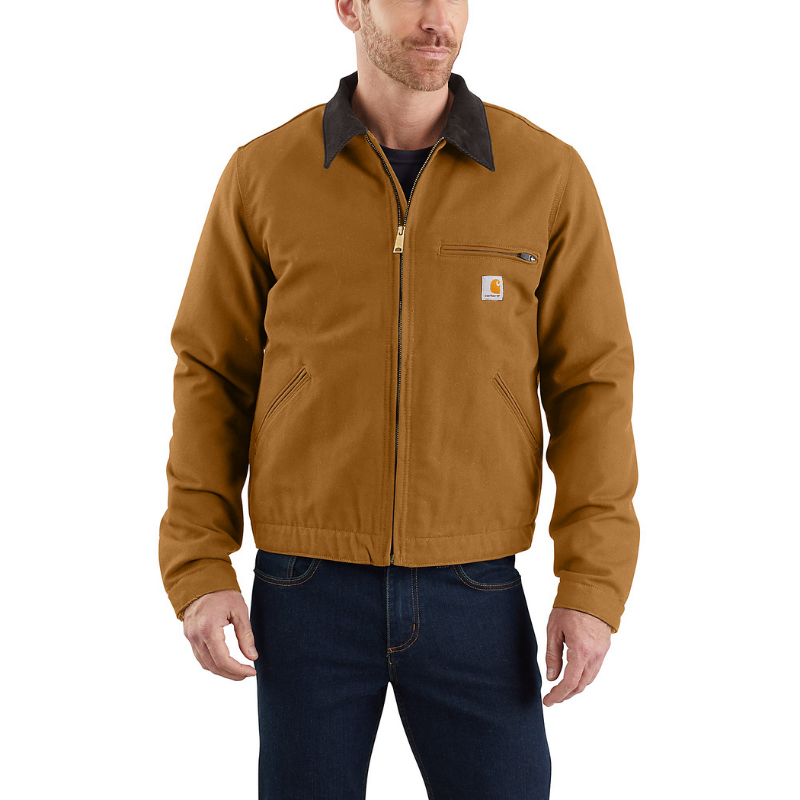 Picture of CARHARTT Relaxed Fit Duck Blanket Lined Detroit Jacket 103828 Ανδρικό Μπουφάν BRN - Carhartt Brown