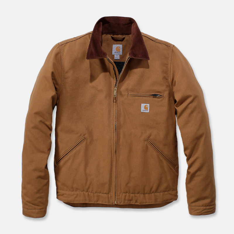 Picture of CARHARTT Relaxed Fit Duck Blanket Lined Detroit Jacket 103828 Ανδρικό Μπουφάν BRN - Carhartt Brown