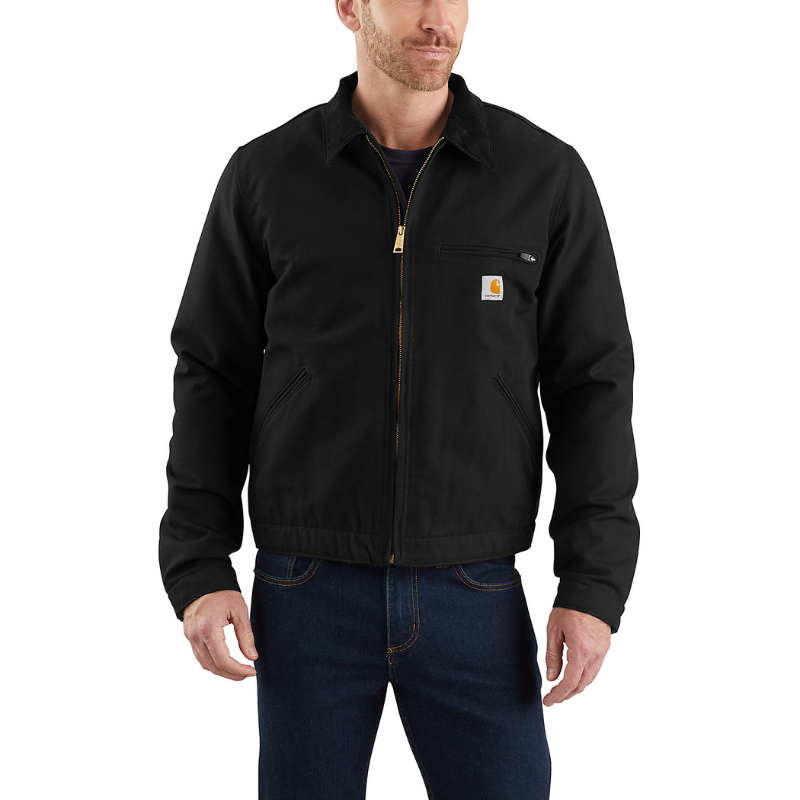 Picture of CARHARTT Relaxed Fit Duck Blanket Lined Detroit Jacket 103828 Ανδρικό Μπουφάν BLK - Black