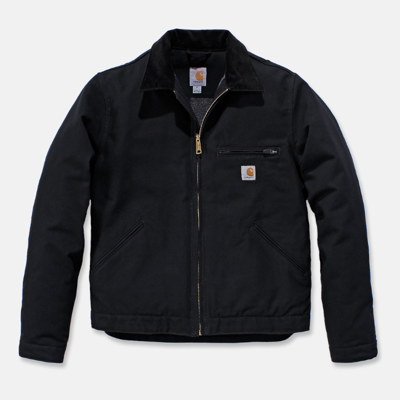 Picture of CARHARTT Relaxed Fit Duck Blanket Lined Detroit Jacket 103828 Ανδρικό Μπουφάν BLK - Black