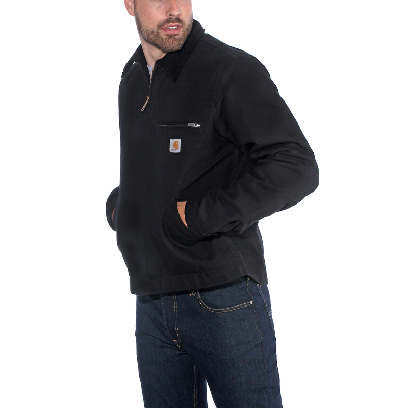 Picture of CARHARTT Relaxed Fit Duck Blanket Lined Detroit Jacket 103828 Ανδρικό Μπουφάν BLK - Black