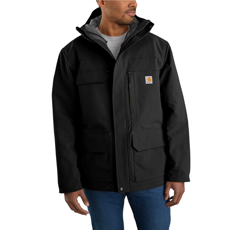 Picture of CARHARTT Super Dux Relaxed Fit Insulated Traditional Coat 105002 Ανδρικό Μπουφάν N04 - Black