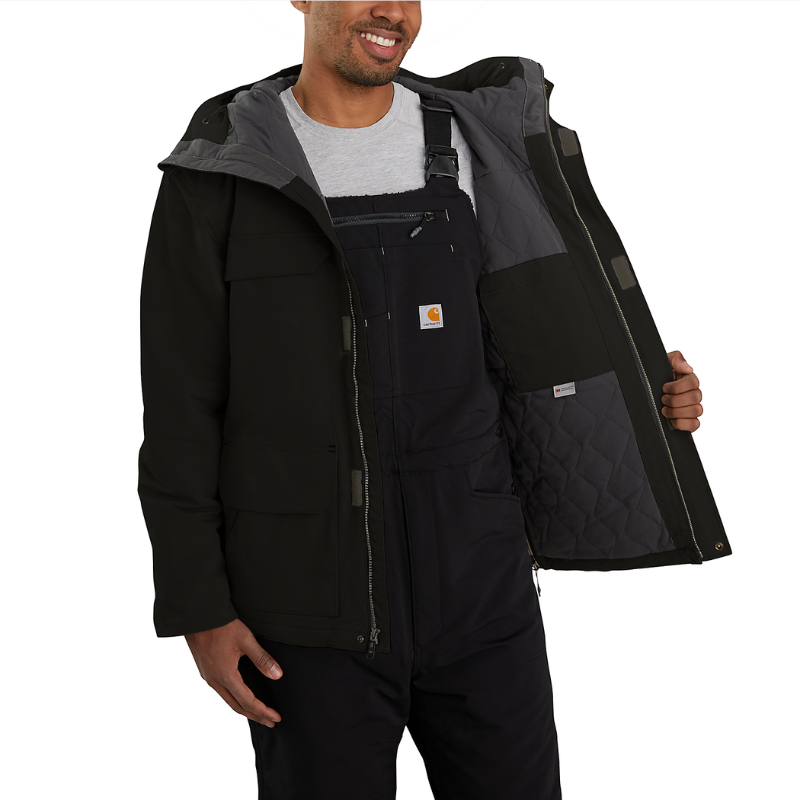 Picture of CARHARTT Super Dux Relaxed Fit Insulated Traditional Coat 105002 Ανδρικό Μπουφάν N04 - Black