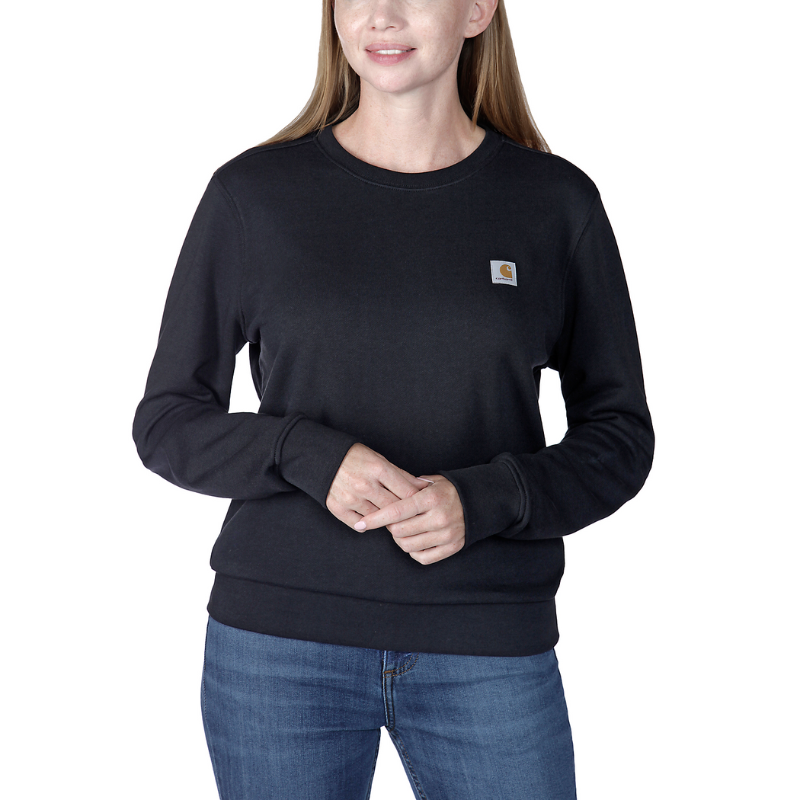 Picture of CARHARTT Relaxed Fit Midweight French Terry Crewneck Sweatshirt 106179 Γυναικεία Μπλούζα N04 - Black