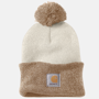 Εικόνα της CARHARTT Knit Pom Pom Cuffed Beanie 102240 Γυναικείος Σκούφος WWH - Winter White