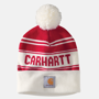 Εικόνα της CARHARTT Knit Pom Pom Logo Cuffed Beanie 105168 Unisex Σκούφος 600 - Red