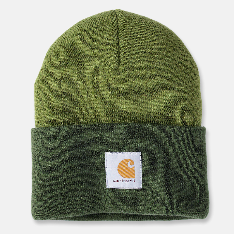 Picture of CARHARTT Knit Cuffed Two Tone Beanie 106065 Unisex Σκούφος GD5 - Light Moss