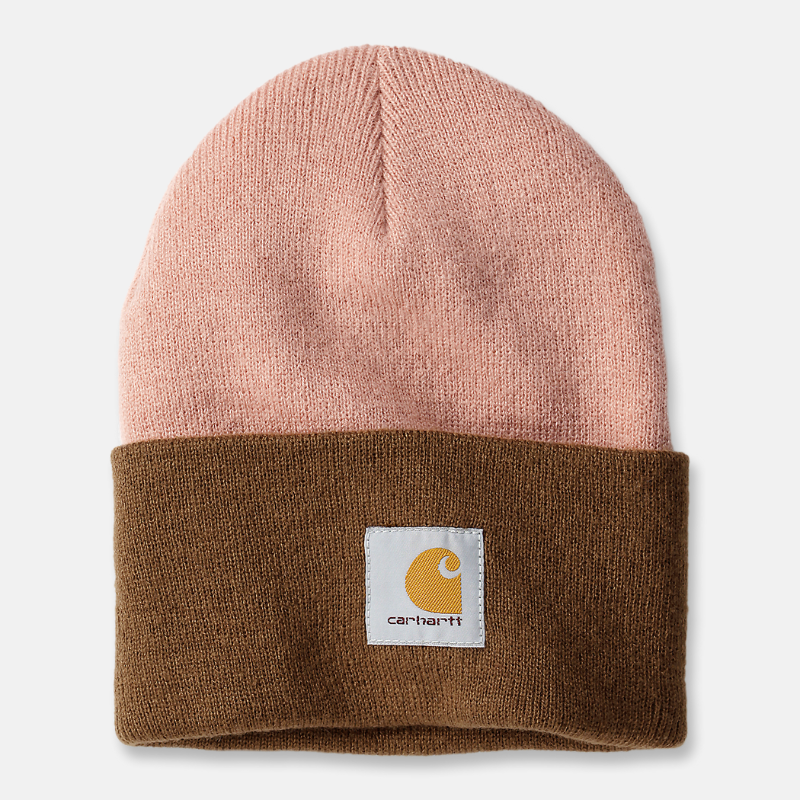 Picture of CARHARTT Knit Cuffed Two Tone Beanie 106065 Unisex Σκούφος B51 - Cameo Brown