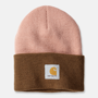 Εικόνα της CARHARTT Knit Cuffed Two Tone Beanie 106065 Unisex Σκούφος B51 - Cameo Brown