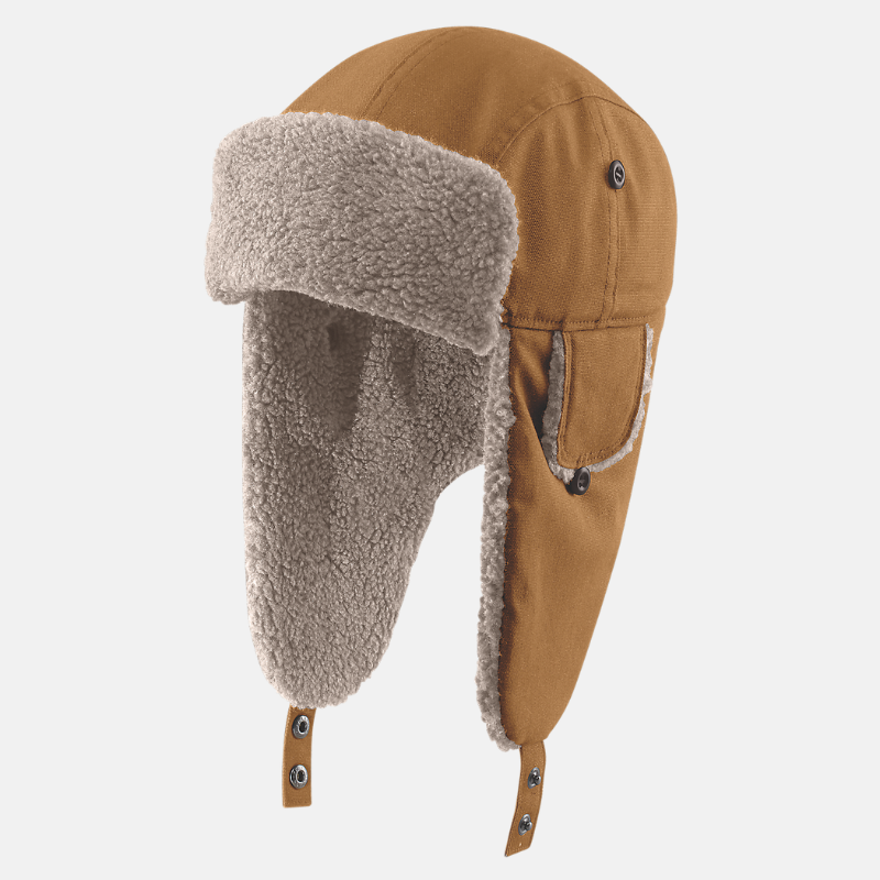 Picture of CARHARTT Rain Defender Canvas Trapper Hat 105052 Unisex Καπέλο Σκούφος BRN - Carhartt Brown