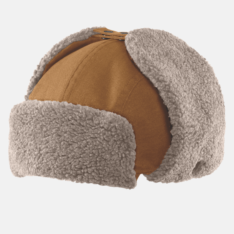 Picture of CARHARTT Rain Defender Canvas Trapper Hat 105052 Unisex Καπέλο Σκούφος BRN - Carhartt Brown