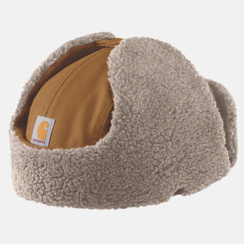 Picture of CARHARTT Rain Defender Canvas Trapper Hat 105052 Unisex Καπέλο Σκούφος BRN - Carhartt Brown