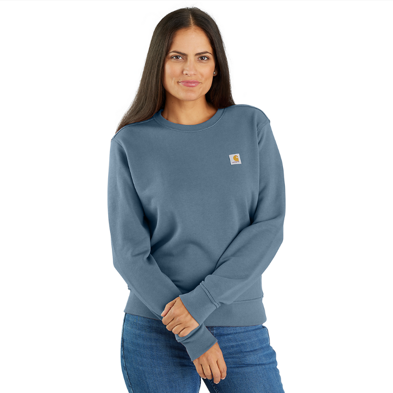 Picture of CARHARTT Relaxed Fit Midweight French Terry Crewneck Sweatshirt 106179 Γυναικεία Μπλούζα HG7 - Thundercloud